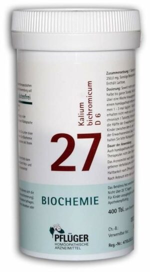 Biochemie Pflüger 27 Kalium bichromicum D6 400 Tabletten