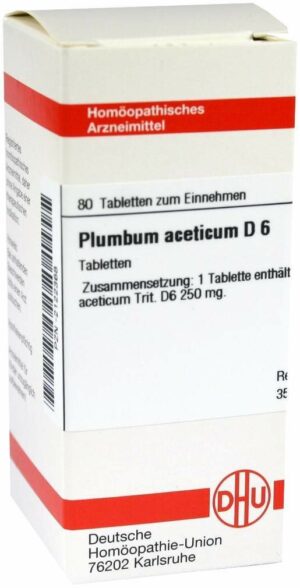 Plumbum Aceticum D6 80 Tabletten