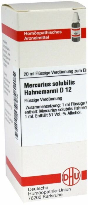 Mercurius Solubilis Hahnemanni D 12 20 ml Dilution