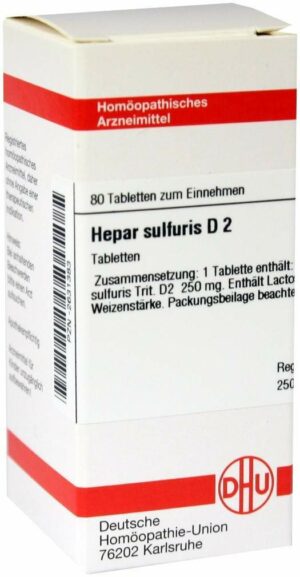 Hepar Sulfuris D 2 80 Tabletten