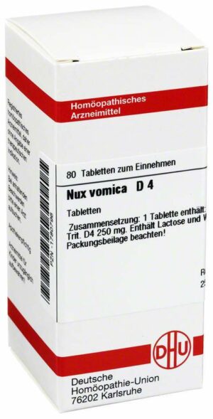 Nux Vomica D 4 80 Tabletten