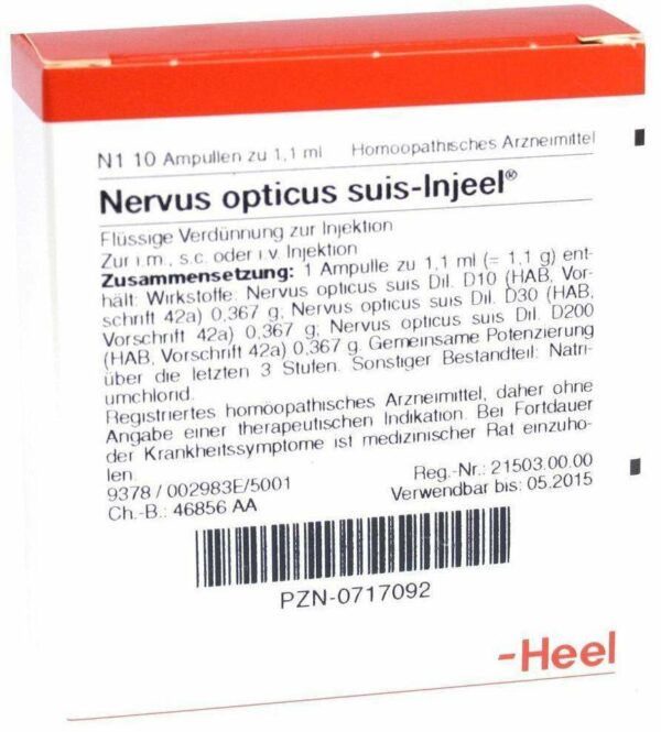 Nervus Opticus Suis Injeel 10 Ampullen