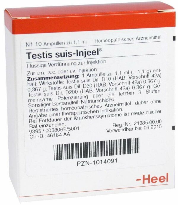 Testis Suis Injeel 10 Ampullen