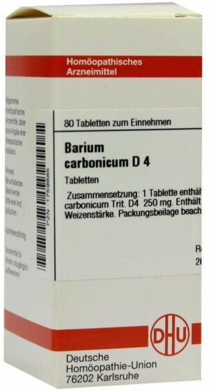 Barium Carbonicum D 4tabletten 80 Tabletten