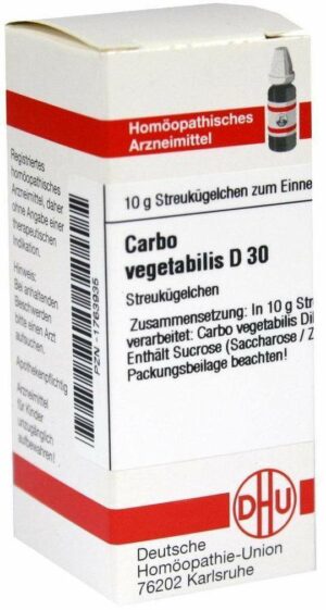 Carbo Vegetabilis D30 10 G Globuli