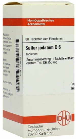 Sulfur Jodatum D6 Tabletten 80 Tabletten