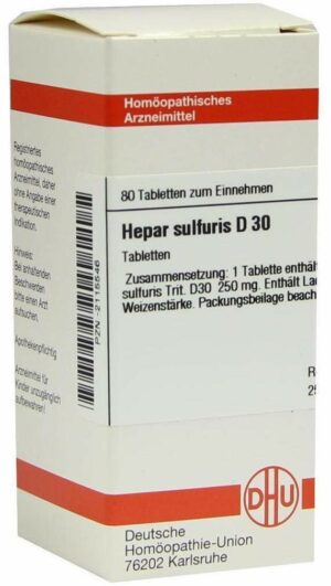 Hepar Sulfuris D30 Dhu 80 Tabletten