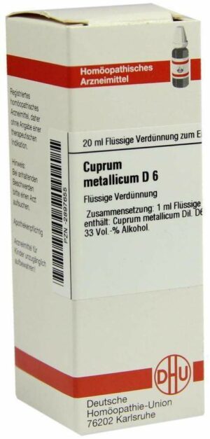 Cuprum Metallicum D 6 20 ml Dilution