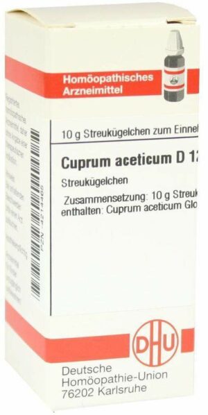 Cuprum Aceticum D 12 Globuli