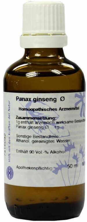 Ginseng Urtinktur D1 Hanosan 50 ml Dilution