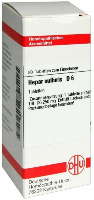 Hepar Sulfuris D6 80 Tabletten