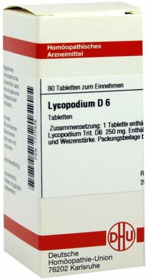 Lycopodium D 6 80 Tabletten