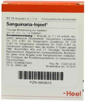 Sanguinaria Injeel 10 Ampullen