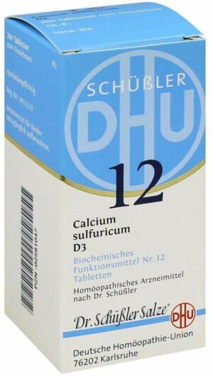 Schüßler Dhu 12 Calcium Sulfuricum D 3 200 Tabletten