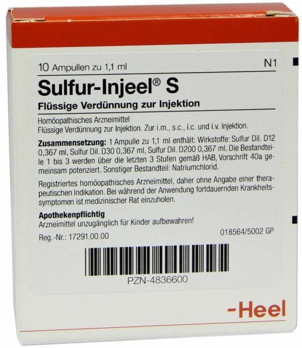 Sulfur Injeele S 10 Ampullen