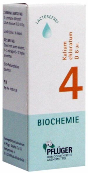 Biochemie Pflüger 4 Kalium Chloratum D6 30 ml Tropfen