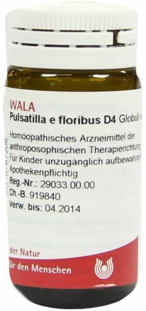 Wala Pulsatilla E Floribus  D4 Globuli Streugelchen 20g