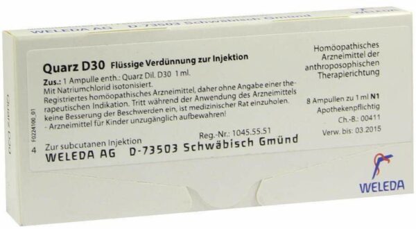 Weleda Quarz D30 8 x 1 ml Ampullen