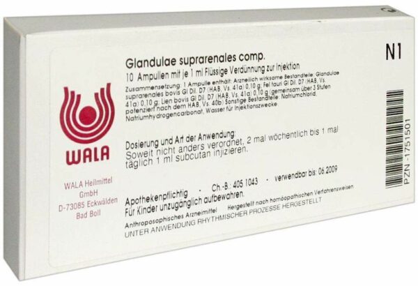 Wala Glandulae Suprarenales Comp. 10 X 1ml Ampullen