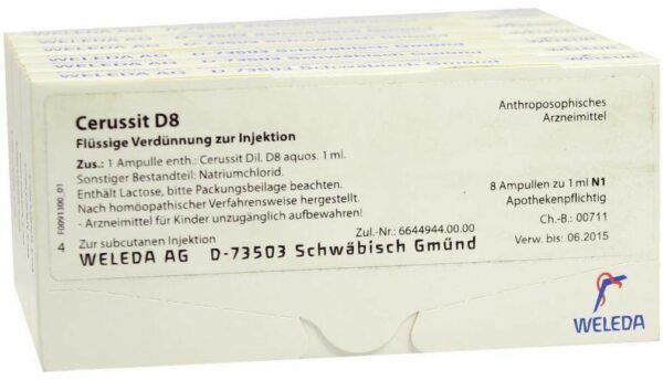 Weleda Cerussit D8 48 x 1 ml Ampullen