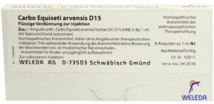 Carbo Equiseti Arvensis D15 Weleda 8 X 1 ml Ampullen