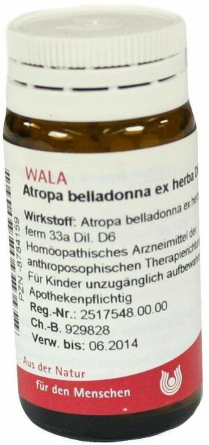 Atropa Belladonna Ex Herba D 6 Globuli