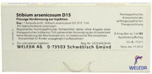 Stibium Arsenicosum D 15 Weleda 8 X 1 ml Ampullen