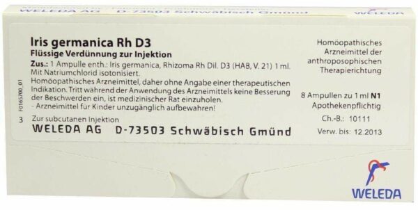 Weleda Iris Germanica Rh D3 Weleda 8 x 1 ml Ampullen