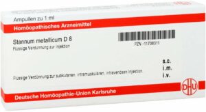 Stannum Metallicum D 8 Ampullen 8 X 1 ml