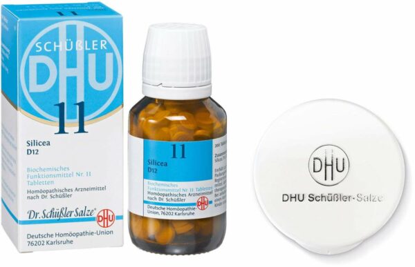 Biochemie DHU 11 Silicea D12 200 Tabletten + gratis Tablettendose 1 Stück